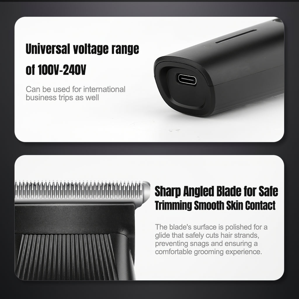 Beard Trimmer, 3 In 1 Hair Clippers And Mens Grooming Kit, Face, Nose, Ear Hair Trimmer - Black