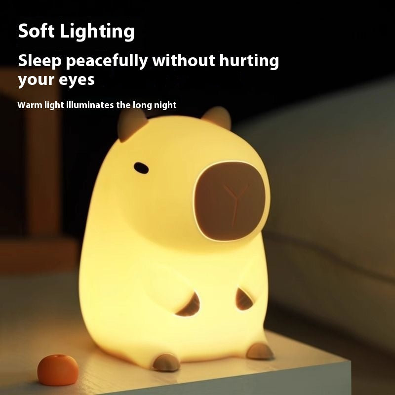 Small Gift Guinea Pig Silicone Creative Atmosphere Small Night Lamp Ornaments